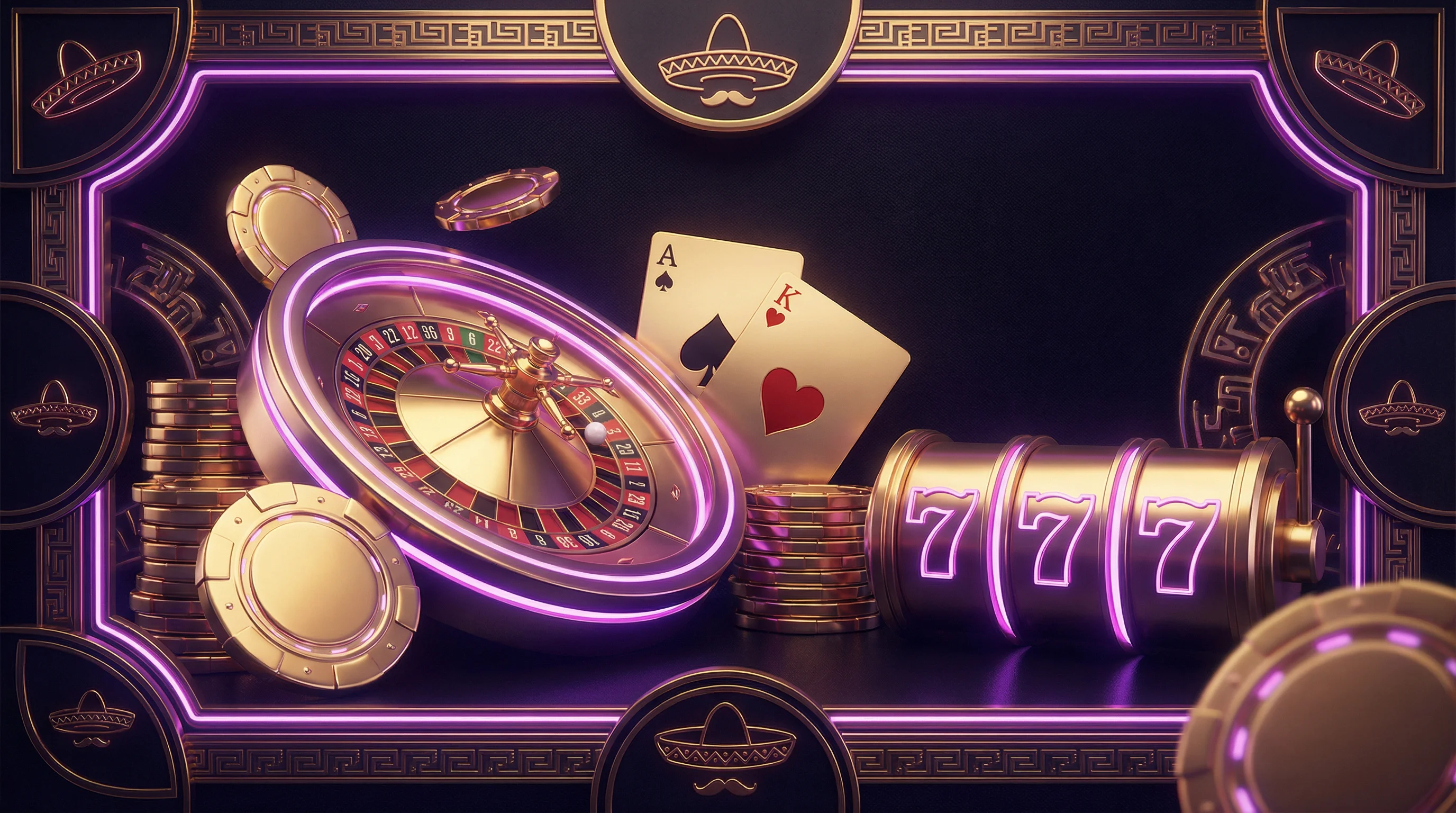 Ambiente de casino premium con ruleta